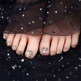 Nail Tip, Foot Tip, Thumb and Foot Nail, Foot Nail Tip with Double-Sided Tape, False Nail, For Foot, Reusable, Gel Nails, Weddings, Coming-of-Age Ceremonies, Foot Nails, Removable, Foot Glitter, Nail