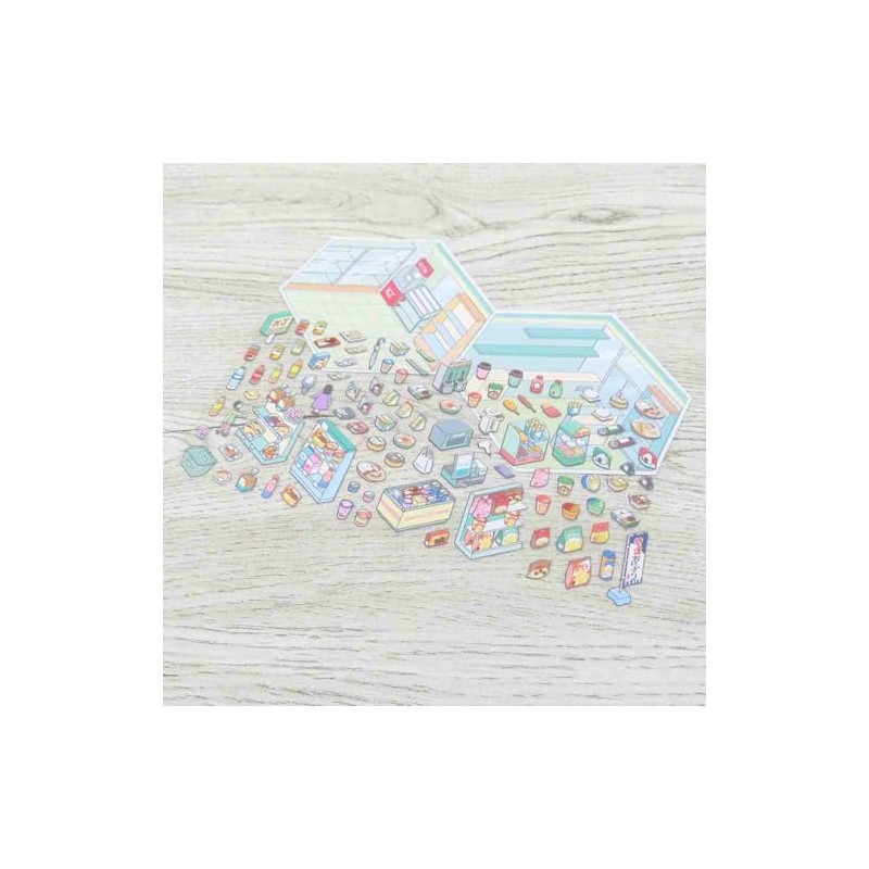 Kamio Japan Sticker Chiisanasekai Seal Convenience na Omise, 224795