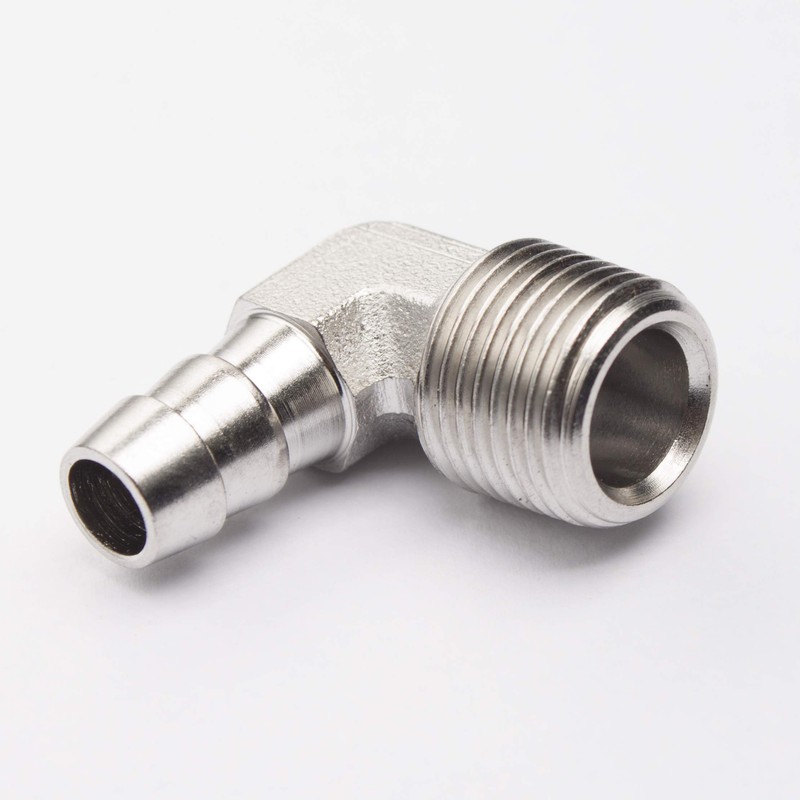 LTWFITTING 90 Degree Elbow Stainless Steel 316 Barb Fitting 3/8"