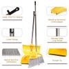 Long Handle Heavy Duty Broom and Dustpan Set, Outdoor and