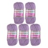 Cottonel Knitting Yarn Plain 5 x 100 g Crochet Yarn