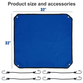 Zomia Air Conditioner Covers for Outside Units, AC Cover for Outdoor Central Unit Top Heavy Duty Water-Resistant Fits Up to 32 x 32 Inch, Blue