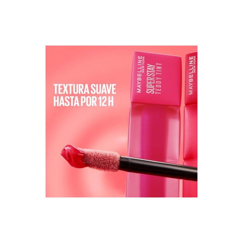 Maybelline Super Stay Teddy Tint, Tinta para Labios Mate Difuminado,