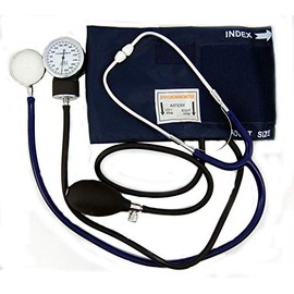 Valuemed Aneroid Clinical Sphygmomanometer & green tube single head Stethoscope medical pack