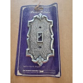 AJAX Amerock SINGLE Light SWITCH PLATE Cover NOS ANTIQUE SILVER Pewter Ajax-4100