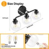 Bathroom Light Fixtures Black Vanity Light, 3 Light Modern Wall