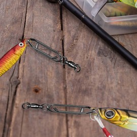 GRSECPO Fishing Swivels Ball Bearing Swivels, Size #0, 25pcs, Duty Brass & Stainless Steel Corrosion, Saltwater & Freshwater Fishing (Black)