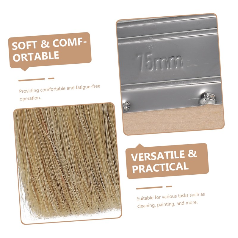 Totority Beach Sand Brush with Handle Natural Boar Bristle Painting
