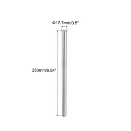 sourcing map Pack of 2 304 Metal Garden Poles, 12.7 mm x 250 mm Metal Rods for DIY Crafts, Motorcycle, Decoration, Garden