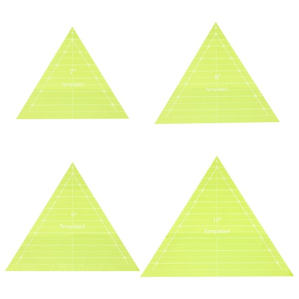 UNICRAFTALE 4Pcs Triangle Quilting Template 4 Sizes Acrylic Quilting Template