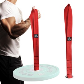 WRIST FIGHT Heavy-Duty Pronation Arm Wrestling Strap – Durable Training Loop for Weight Plate Exercises, Grip Strength, and Wrist Conditioning (Red)