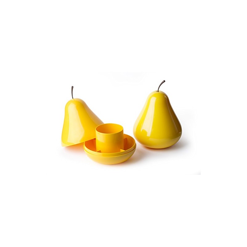 Pear Pod container by Qualy- Yellow