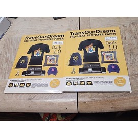 TRANSOURDREAM Lot Of 2 Pack Tru-Heat Transfer Paper - LIGHT OR DARK FABRIC - 8.5x11 2PK of 20