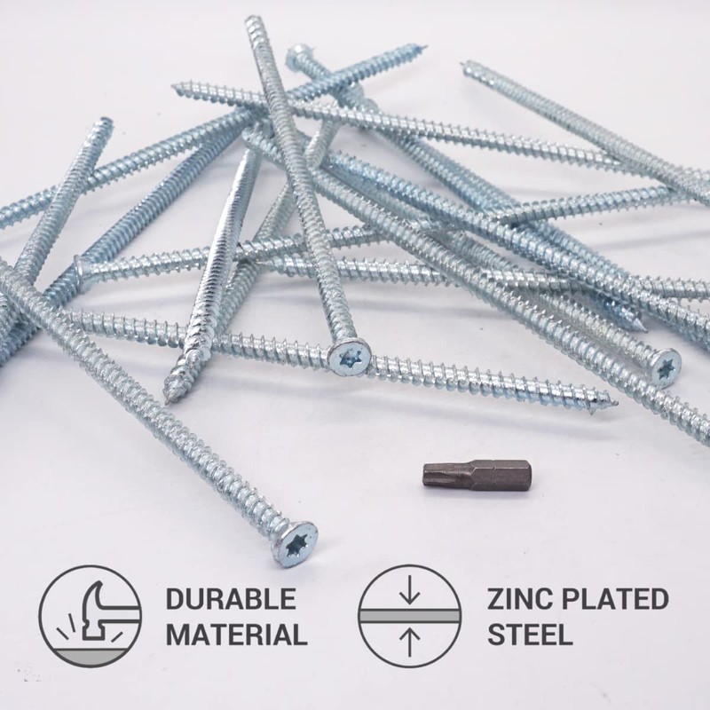 SKIR'CO (Pack of 8) Concrete Screws Galvanised 7.5 x 212mm