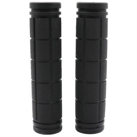 XuJJunB Bicycle Handle Grips Cross Bike Grips Bicycle Grips Rubber Replacement Repair Spare Black 1 Pair (2 Pieces)