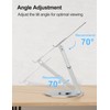 tounee Telescopic Laptop Stand for Desk with 360° Swivel Base,