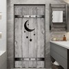 Yookeb Stall Barn Door Bathroom Shower Curtain 36W by 71H