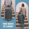 CleverMade Hanging Laundry Hamper Bag with Over the Door Hooks;