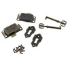 MEETOOT 2 Sets Antique Cabinet Lock Flush Mount Case Box