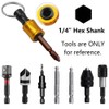 12 Pcs Hex Shank Screwdriver Bits Holder, 1/4 inch Aluminum