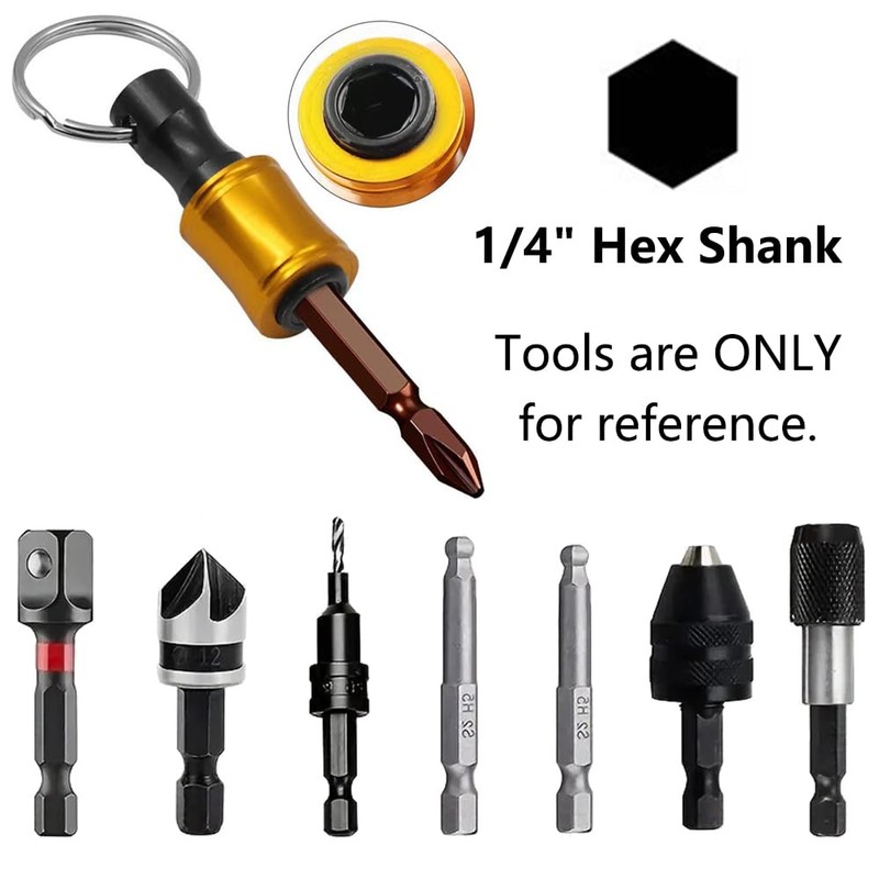 12 Pcs Hex Shank Screwdriver Bits Holder, 1/4 inch Aluminum
