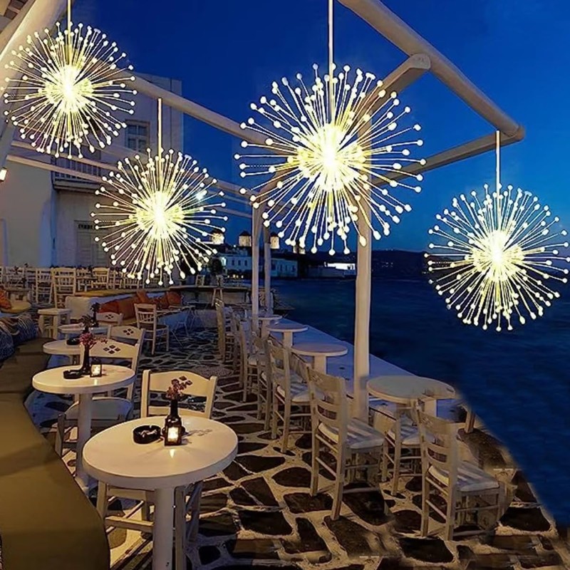 Dreamworth 10 Pcs Total 1000 LED Firework Copper Wire Lights,