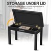 AODSK Wooden Duet Piano Bench with Padded Cushion and Storage