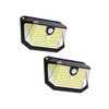 ASEMI (2 Pack) Solar Wall Lights Outdoor, 202PCS LED White,Cordless,Waterproof