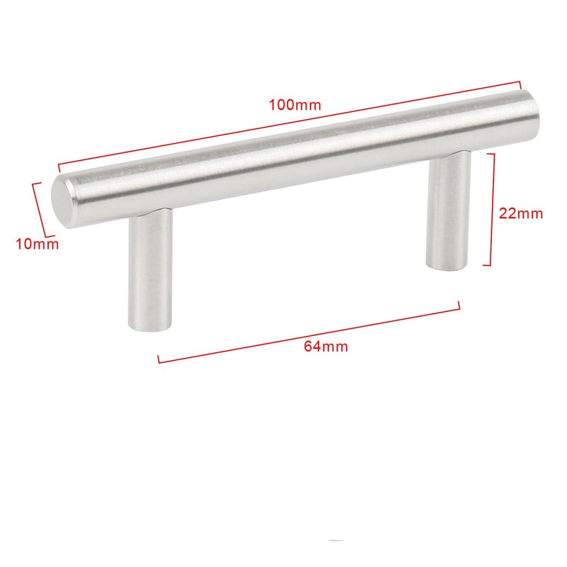 TRIXES Pack of 20 Stainless Steel 100mm Wide Cabinet Door