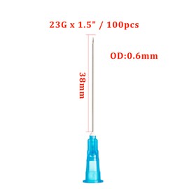 LMYKH 23G x 1.5 inch (0.60 x 38mm), stainless steel Dispensing Accessories, 100 pcs (23G)