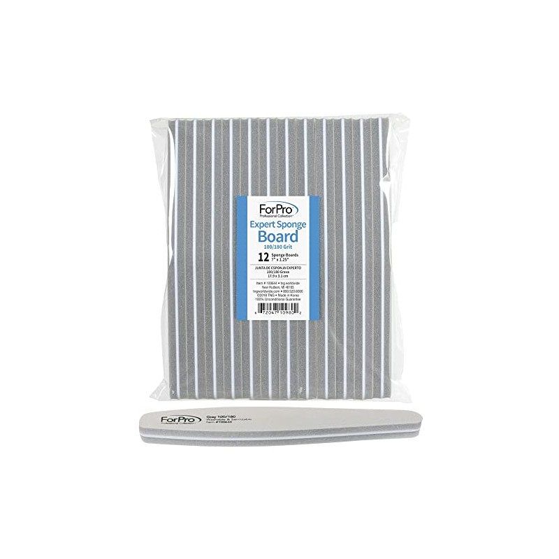 ForPro Professional Expert Sponge Nail Boards - Double-Sided Grit