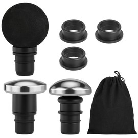 3 Pcs Massage Gun Heads Massager Gun Replaceable Attachment Adapter Deep Tissue Massager Gun Accessories for Runner Athletes Muscle Relaxation, Outer Dia.18.3-18.7 mm, with Mini Storage Bag
