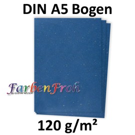 50 sheets DIN A5 paper - natural paper blue - 120gr - 14.8 x 21cm - craft sheet construction paper craft paper letterhead -