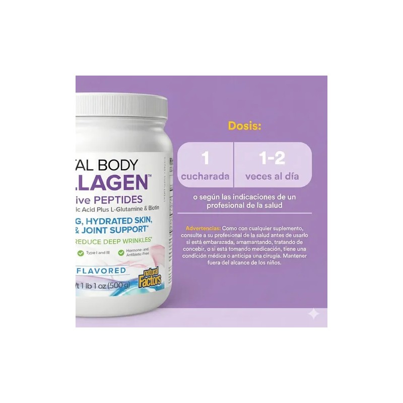 Colageno Polvo Peptidos Bioactivos Totalbody Natural Factors