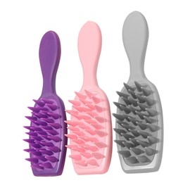 BIUDECO 3pcs Scalp Massager Brush Set Hair Shampoo Comb Scalp Scrubber for Soft Massaging Bristles Family-size Shower Brush