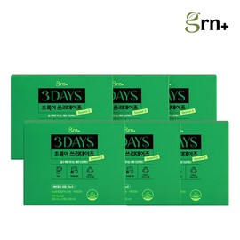 GRN Season 2 Greeny Three Days Apple Flavor 3-Day Bowel Movement Diet 3+3 (9+9 day supply) / 지알앤 GRN 시즌2 초록이 쓰리데이즈 사과맛 3일 쾌변 다이어트 3+3 (9+9일분)