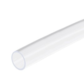 sourcing map PVC Clear Vinyl Tubing, 28mm ID 34mm OD 6.6ft Plastic Pipe Air Water Hose