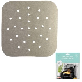Non-Stick Air Fryer Liners - Hassle-Free Cooking with Easy Cleanup - Pack of 50 Sheets for Perfect Crisp Results - Square 20cm