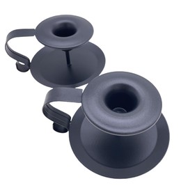 2PCS Iron Candlestick Holder Vintage Retro Style Classic Look Taper Candle Holder Matte Black Candlesticks Stand for Wedding Christmas Desk Decor