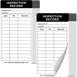 CDXHOME Adhesive Inspection Record Labels - 100 Pack Safety Inspection Stickers for Equipment Maintenance Quality Control & Accident Prevention Self Adhesive Stickers 5"x 3"