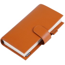 Moterm Companion Traveler's Notebook Cover - Upgraded Design with Back Pocket (Standard Size, Pebble-Burnt Orange)