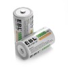 EBL D Cell Size NIMH Rechargeable Batteries 1.2V Battery +