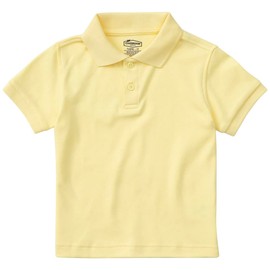 Classroom School Uniforms Toddler Short Sleeve Interlock Polo CR891D, 3T, Yellow