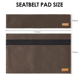 URIZZD 2 PCS Car Seatbelt Covers for Adults, Leather Seat Belt Cushion Shoulder Pad for Women, Car Accessories Protector for More Comfortable Driving (Mocha)