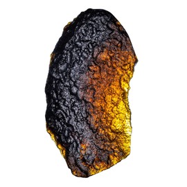 Hodea Natural Crystal Meteorite Necklace, Gold Irregular Synthetic Czech Meteorite Stone Pendant Energy Stone, Healing Natural Gemstone Pendant for Protection and Healing (A)