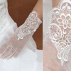Bloomlove Wedding Gloves, Short Wedding Gloves, Lace, Wedding, Brides (Pure