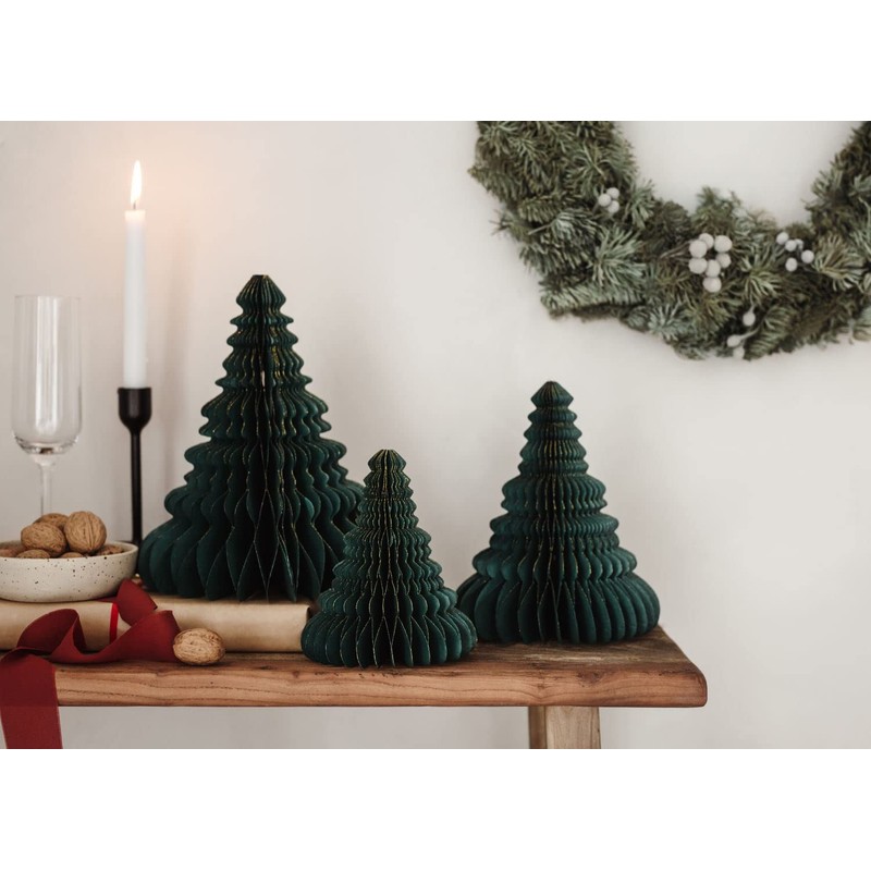 Reusable Decorative Christmas Tree Ornament Honeycomb Ball Cardboard Decoration Christmas