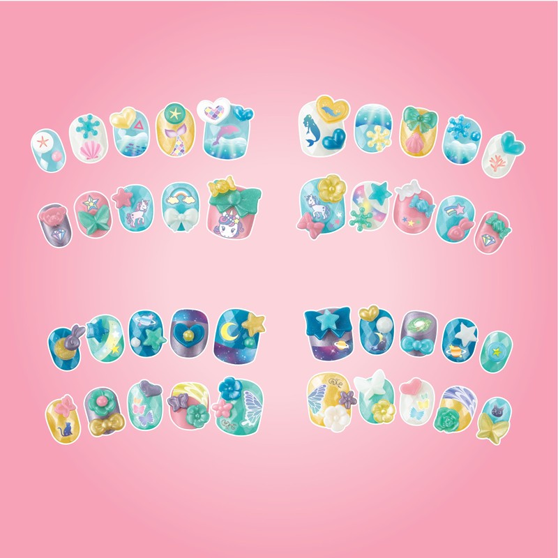 Aquabeads 35060 Nail Studio Refill Set Stars and Unicorns Multi-Coloured