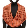 Bowbear Two Tone Warm Winter Knit Infinity Scarf, Orange &