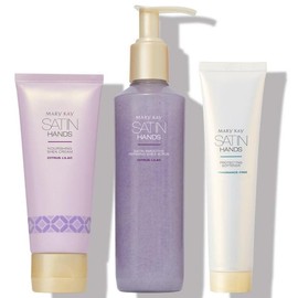 Satin Hands Pampering Set with Refining Scrub, Hand Softener, and Nourishing Shea Cream great Gift, At Home Spa-like treatment - Color: Citrus Lilac, Size: Full sized